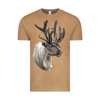 Vintage Camel Reindeer Buck Deer Head Vintage Tee - LillyAllenDesigns