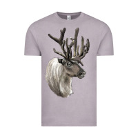 Vintage Zinc Reindeer Buck Deer Head Vintage Tee - LillyAllenDesigns