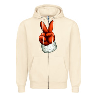 Sandshell Christmas peace hand Zipper Hoodie - Jasminsmagicworld