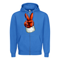 True Royal Christmas peace hand Zipper Hoodie - Jasminsmagicworld