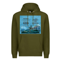 Army Green nothing is impossible with cross Premium Hoodie - TumblerDesignByShophia