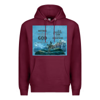 Burgundy nothing is impossible with cross Premium Hoodie - TumblerDesignByShophia