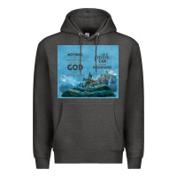 Charcoal Heather nothing is impossible with cross Premium Hoodie - TumblerDesignByShophia