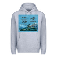 Heather Grey nothing is impossible with cross Premium Hoodie - TumblerDesignByShophia