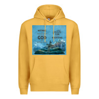 Mustard nothing is impossible with cross Premium Hoodie - TumblerDesignByShophia