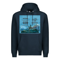 Navy nothing is impossible with cross Premium Hoodie - TumblerDesignByShophia