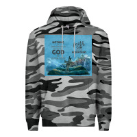 Slate Camo nothing is impossible with cross Premium Hoodie - TumblerDesignByShophia
