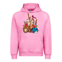 Fuchsia Pink Baseball Frappe Urban Hoodie - FaDigitalArtStudio