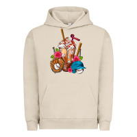 Pigment French Oak Baseball Frappe Urban Hoodie - FaDigitalArtStudio