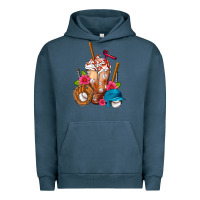 Pigment Midnight Navy Baseball Frappe Urban Hoodie - FaDigitalArtStudio