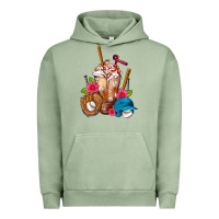 Pigment Oil Green Baseball Frappe Urban Hoodie - FaDigitalArtStudio