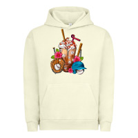 Pigment Pistachio Baseball Frappe Urban Hoodie - FaDigitalArtStudio