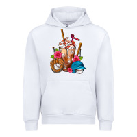 White Baseball Frappe Urban Hoodie - FaDigitalArtStudio