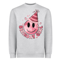 Heather Grey birthday girl Heavyweight Sweatshirt - MaliasSmallBusiness