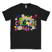 Black childcare life Classic Tee - JahusDesignShop