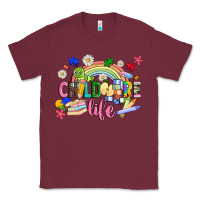 Burgundy childcare life Classic Tee - JahusDesignShop