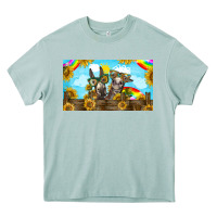 Arona 2 donkeys sunflower Heavy Core Tee - BarkalooDesign
