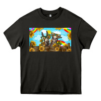 Asphalt 2 donkeys sunflower Heavy Core Tee - BarkalooDesign