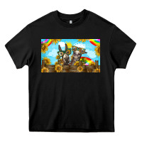 Black 2 donkeys sunflower Heavy Core Tee - BarkalooDesign