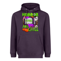 Plum Horror movies and chill Heavyweight Hoodie - NancyCooperArtShop