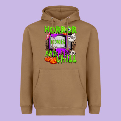 Horror Movies And Chill Heavyweight Hoodie Designed By Nancycooperartshop