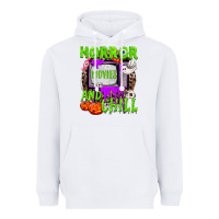 White Horror movies and chill Heavyweight Hoodie - NancyCooperArtShop