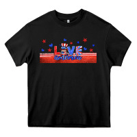 Black love america gnome libbey cup Heavy Core Tee - HRA Design Shop