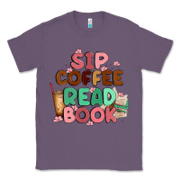 Lavender sip coffee read book Classic Tee - MaliasSmallBusiness
