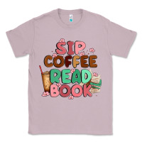 Lilac sip coffee read book Classic Tee - MaliasSmallBusiness
