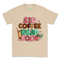 Mushroom sip coffee read book Classic Tee - MaliasSmallBusiness