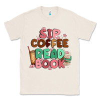 Natural sip coffee read book Classic Tee - MaliasSmallBusiness