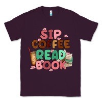 Plum sip coffee read book Classic Tee - MaliasSmallBusiness