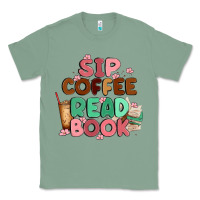 Sage sip coffee read book Classic Tee - MaliasSmallBusiness