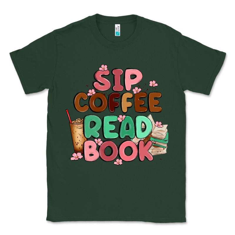 Sip Coffee Read Book Classic Tee by MaliasSmallBusiness | Teevron