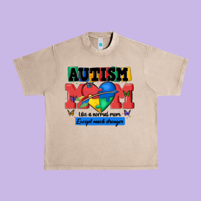 Autism Mom Like A Normal Mom Urban Heavy Tee Designed By Maliassmallbusiness
