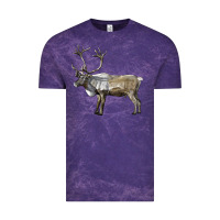 Cloud Purple reindeer buck deer Vintage Tee - LillyAllenDesigns