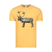 Vintage Mustard reindeer buck deer Vintage Tee - LillyAllenDesigns