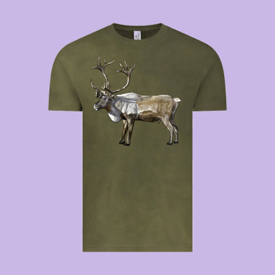 Reindeer Buck Deer Vintage Tee Designed By Lillyallendesigns