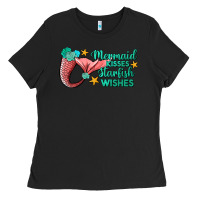 Black mermaid kisses starfish wishes Ladies Tee - JahusDesignShop