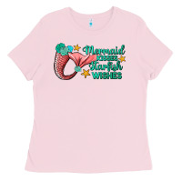 Bubblegum Pink mermaid kisses starfish wishes Ladies Tee - JahusDesignShop
