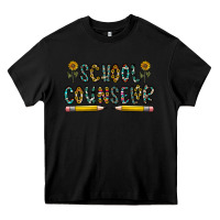 Black school counselor Heavy Core Tee - CowhideDigitalArt