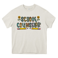 Cream school counselor Heavy Core Tee - CowhideDigitalArt