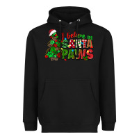 Black i believe in santa paws Heavyweight Hoodie - texasbilliewilder