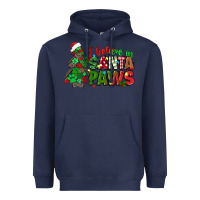 Navy i believe in santa paws Heavyweight Hoodie - texasbilliewilder