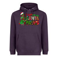 Plum i believe in santa paws Heavyweight Hoodie - texasbilliewilder