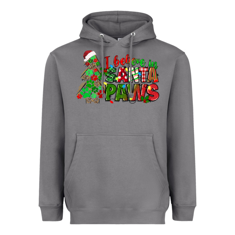 I Believe In Santa Paws Heavyweight Hoodie by texasbilliewilder | Teevron
