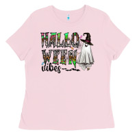 Bubblegum Pink halloween vibes Ladies Tee - CowhideDigitalArt