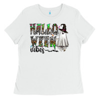 White halloween vibes Ladies Tee - CowhideDigitalArt
