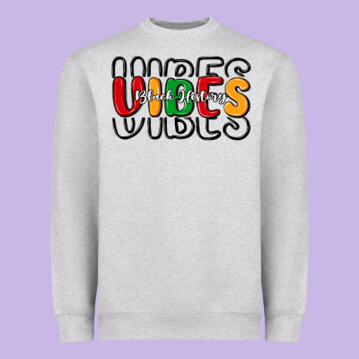 Black History Vibes Heavyweight Sweatshirt Designed By Maliassmallbusiness