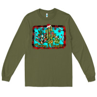 Army Green merry & bright Long Sleeve Tee - JahusDesignShop